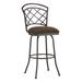 Red Barrel Studio® Huebner Swivel Bar & Counter Stool Upholstered/Metal in Black/Brown | 48 H x 16.5 W x 16.5 D in | Wayfair