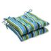 Winston Porter Tovey Indoor/Outdoor Dining Chair Cushion Polyester in Blue/Brown/Green | 5 H x 19 W x 18.5 D in | Wayfair 537252
