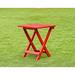 August Grove® Alilyana Folding Solid Wood Outdoor Side Table Wood in Brown/Red/White | 20 H x 16 W x 16 D in | Wayfair