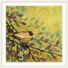 Red Barrel Studio® Nolani Goldfinch Resting by Jennifer Lommers - Painting Print in Green | 28 H x 28 W x 1 D in | Wayfair