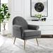 Armchair - Silver Orchid Gruning Tufted Button Accent Armchair by Modway Velvet/Fabric in Gray | 39 H x 30 W x 33.5 D in | Wayfair EEI-3412-GRY