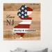 Millwood Pines Love New Jersey Personalized Wall Decal Canvas/Fabric in Brown | 20 H x 20 W in | Wayfair 7011F4B250C04331A3A99588101356E5