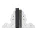 Ophelia & Co. Corbel Non-skid Bookends Wood in Brown/White | 8 H x 6.25 W x 2.25 D in | Wayfair A779BE40B4FA4238965854224312FE4D