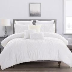 Elight Home Ashley Ashely Luxury Comforter Set Polyester/Polyfill/Microfiber in White | King Comforter + 1 Sham | Wayfair 21735K