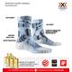 X-Socks X-Bionic Damen Trek Pioneer Socken, Bluestone Melange/Bluestone/Dk Grey, 41/42