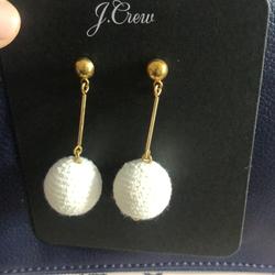 J. Crew Jewelry | Beautiful Crochet Hanging Earrings | Color: White | Size: Os