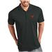 Men's Antigua Anthracite Texas Longhorns Desert Dry Tribute Polo