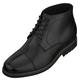 CALTO Men's Invisible Height Increasing Elevator Shoes - Black Premium Leather Lace-up High-top Ankle Boots - 3.2 Inches Taller - Y41080- Size 6.5 UK