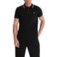 Lyle and Scott Men Tipped Polo Shirt - Cotton - S Jet Black/White