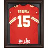 Kansas City Chiefs Brown Framed Super Bowl LIV Champions Jersey Logo Display Case
