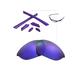 Walleva Purple Polarized Lenses And Purple Rubber Kit For Oakley Half Jacket Sunglasses