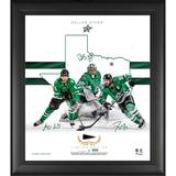 Dallas Stars Framed 15" x 17" Franchise Foundations Collage with a Piece of Game Used Puck - Limited Edition 469