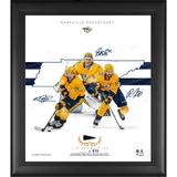 Nashville Predators Framed 15" x 17" Franchise Foundations Collage with a Piece of Game Used Puck - Limited Edition 615