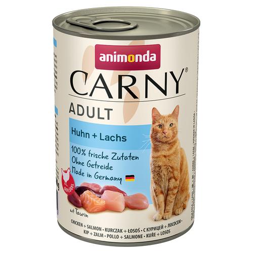 12 x 400 g Sparpaket animonda Carny Adult Huhn & Lachs Katzenfutter nass