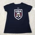 Under Armour Shirts & Tops | An Under Armour Navy Tee Shirt | Color: Blue/Gold | Size: Lg