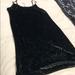 Victoria's Secret Intimates & Sleepwear | Black Velvet Victoria’s Secret Slip Xs Or S | Color: Black | Size: Works For Xs Or S