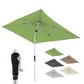 Doppler Sonnenschirm SL-AZ Auto Tilt 190x290 cm Fresh Green I Gartenschirm knickbar I Kurbelschirm mit UV-Schutz 80+ I Kurbelschirm aus Aluminium I regenabweisendes Polyester-Schirmdach