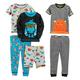 Simple Joys by Carter's Baby-Jungen 6-Piece Snug Fit Cotton Pajama Pyjama-Set, Dinosaurier/Monster/Roboter/Streifen, 3 Jahre (3er Pack)