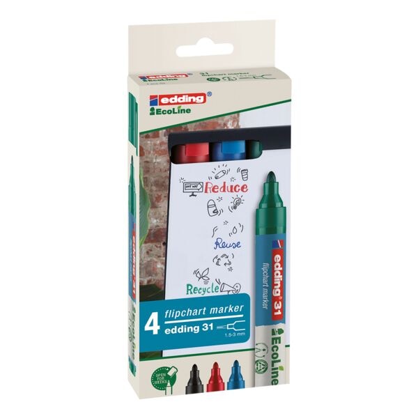 Edding 4er-Pack Flipchart Marker »31 EcoLine« Image