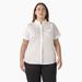Dickies Women's Plus Button-Up Shirt - White Size 1X (FSW212)