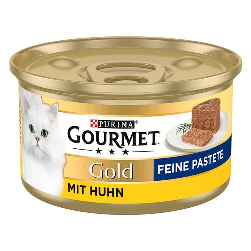 48 x 85g Feine Pastete Huhn Gourmet Gold Katzenfutter nass