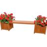 2en1 banc de jardin avec 2 bacs à fleurs banc en bois bac à fleurs banc en