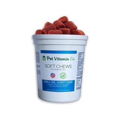 Pet Vitamin Co Krill Oil Joint Care Soft Chews Dog & Cat Supplement, 60 count