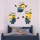 Beautiful Game Despicable Me Minions Wall Sticker - 3 Minions Playing Decal Wall Mural (120cm)