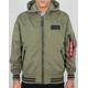 Alpha Industries MA-1 TT Hood Defense Jacket, green, Size S