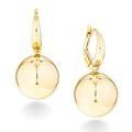 MiaBella 18K Gold Over Sterling Silver Italian High Polished Round Bead Ball Dangle Leverback Earrings for Women 12mm, 14mm 925 Made in Italy