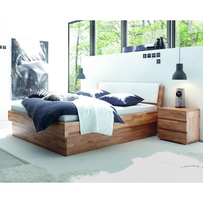 Hasena Wood-Line Massivholzbett Premium Practico/Varus 160x200 cm / Buche kirschbaumfarbig, lackiert / Weiss Image