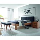 Hasena Fine-Line Massivholzbett Syma Ronda/Almeno 180x220 cm / Buche weiss deckend, lackiert