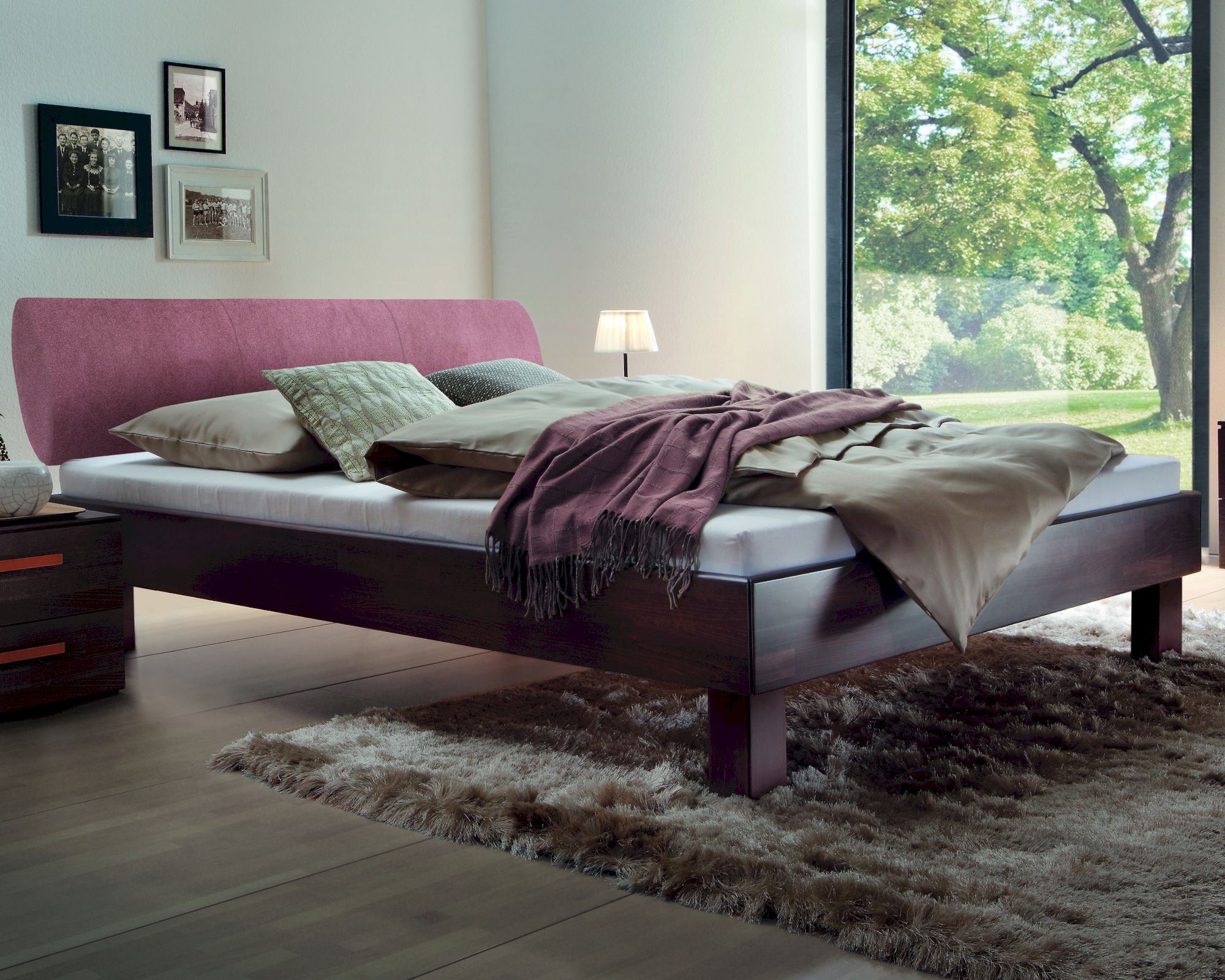 Hasena Wood-Line Premium Cantu/Elipsa 120x200 cm / Buche schoko, lackiert