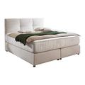 Atlantic Home Collection Grüne Betten ALINA Boxspringbett vegan, creme-weiß, 160x200 cm