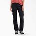 Dickies Women's Relaxed Fit Cargo Pants - Rinsed Black Size 4 (FP514)