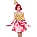 Mask Paradise 80142-009-024 S??es Popcorn Girl 80142-ausgefallene Kost?me S, Rot, S