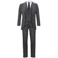Men's Classic 3 Piece Grey Herringbone Authentic 1920s Blinders Tailored Tweed Suit 42/36W