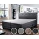 Winkle »Niagara« Boxspringbett Elektro-Motor / 180x200 cm / H3/H3 / Stoff Grau 9147