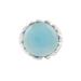 Lustrous Coral,'Blue Chalcedony Cocktail Ring Crafted in India'