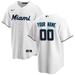 Men's Nike White Miami Marlins Home Replica Custom Jersey