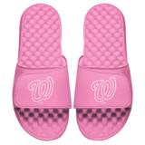 Women's ISlide Pink Washington Nationals Primary Logo Slide Sandals