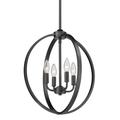 Golden Lighting Colson 16 Inch 4 Light Mini Chandelier - 3167-4P BLK