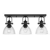 Golden Lighting Hines 10 Inch Damp Rated Semi Flush Mount - 3118-3SF BLK-SD
