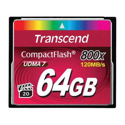 Transcend 64GB 800x CompactFlash Memory Card UDMA ...