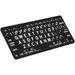 Logickeyboard XL Print American English Bluetooth 3.0 Mini Keyboard (White on Black) LKBU-LPWB-BTON-US