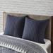 INK+IVY 100% Cotton Quilted Euro Sham in Navy - Olliix II11-1077