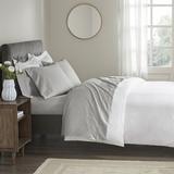 Beautyrest Queen 100% Cotton Sateen Performance Sheet Set in Grey - Olliix BR20-0979