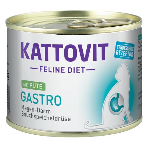 24 x 185 g mit Pute Kattovit Katzenfutter nass