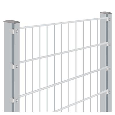 Doppelstabmattenzaun Rundum-sorglos-Paket Zink, Halteplättchen, 1430 mm,2 Ecken,27,5 m,8/6/8 mm Image