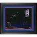 Brian Leetch New York Rangers Framed Autographed 16" x 20" Jersey Retirement Banner Raising Photograph with "Last to Wear #2" Inscription